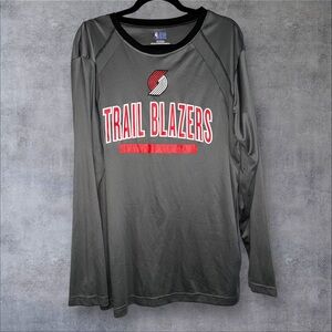 NBA‎ Gray Trail Blazers Long Sleeve Shirt